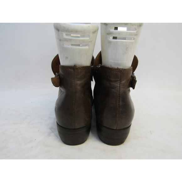 Born Womens Size 9 M Brown Leather Zip Buckle Ankle Fashion Boots Bootie - Picture 7 of 11
